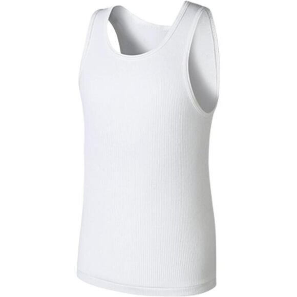 Hanes Boys Cotton Tank Top Undershirts 5 Pack Moisture Wicking Tagless Soft - Picture 2 of 4